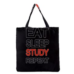 Eat Sleep Study Repeat Grocery Tote Bag by Valentinaart