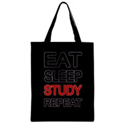 Eat Sleep Study Repeat Zipper Classic Tote Bag by Valentinaart