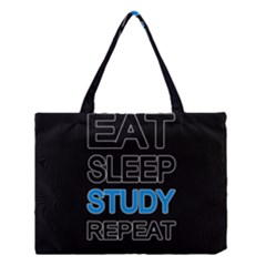 Eat Sleep Study Repeat Medium Tote Bag by Valentinaart