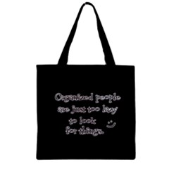 Lazy Zipper Grocery Tote Bag by Valentinaart