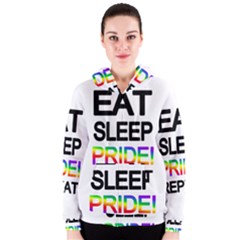 Eat Sleep Pride Repeat Women s Zipper Hoodie by Valentinaart