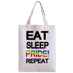 Eat Sleep Pride Repeat Zipper Classic Tote Bag by Valentinaart