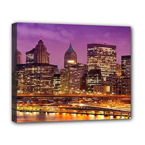 City Night Deluxe Canvas 20  x 16  