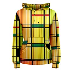 Line Rainbow Grid Abstract Women s Pullover Hoodie