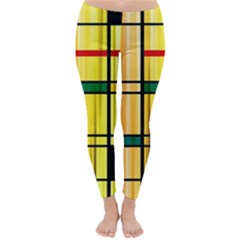 Line Rainbow Grid Abstract Classic Winter Leggings