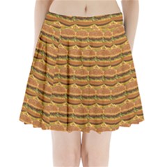 Delicious Burger Pattern Pleated Mini Skirt by berwies