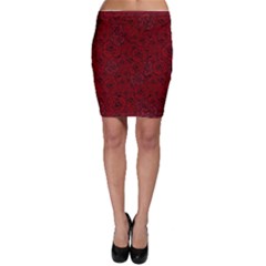 Red Roses Field Bodycon Skirt by designworld65