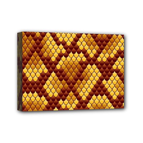 Snake Skin Pattern Vector Mini Canvas 7  x 5 