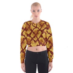 Snake Skin Pattern Vector Cropped Sweatshirt