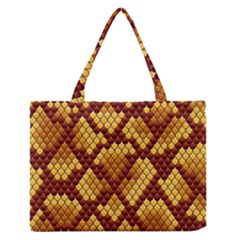 Snake Skin Pattern Vector Medium Zipper Tote Bag