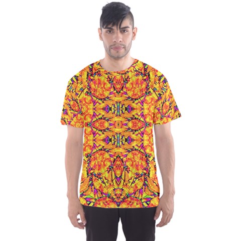Colorful Vibrant Ornate Men s Sport Mesh Tee by dflcprintsclothing