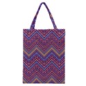 Colorful Ethnic Background With Zig Zag Pattern Design Classic Tote Bag View1