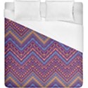 Colorful Ethnic Background With Zig Zag Pattern Design Duvet Cover (King Size) View1