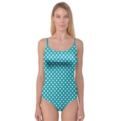 Sleeping Kitties Polka Dots Teal Camisole Leotard  by emilyzragz