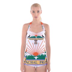 Indian State Of Arunachal Pradesh Seal Boyleg Halter Swimsuit  by abbeyz71