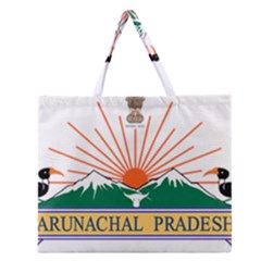 Indian State Of Arunachal Pradesh Seal Zipper Large Tote Bag by abbeyz71