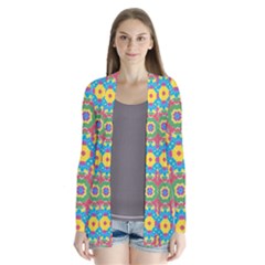 Geometric Check Multicolored Pattern Cardigans by dflcprintsclothing