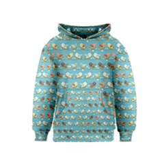 Assorted Birds Pattern Kids  Pullover Hoodie by linceazul