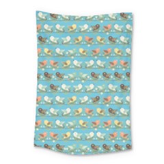 Assorted Birds Pattern Small Tapestry by linceazul