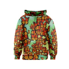 Monarch Butterflies Kids  Zipper Hoodie by linceazul