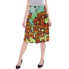 Monarch Butterflies Midi Beach Skirt by linceazul