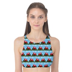 Toy Tractor Pattern Tank Bikini Top by linceazul