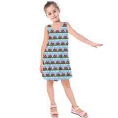 Toy Tractor Pattern Kids  Sleeveless Dress by linceazul