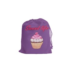 Sweet Life Drawstring Pouches (small)  by Valentinaart