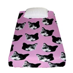 Cat Pattern Fitted Sheet (single Size) by Valentinaart