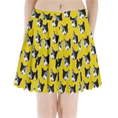 Cat Pattern Pleated Mini Skirt by Valentinaart