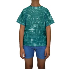 /r/place Emerald Kids  Short Sleeve Swimwear by rplace