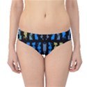 Blue shapes on a black background  Hipster Bikini Bottoms View1