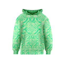 Kiwi Green Geometric Kids  Pullover Hoodie by linceazul