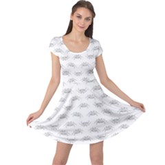 Pop Art Style Crabs Motif Pattern Cap Sleeve Dresses