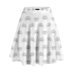 Pop Art Style Crabs Motif Pattern High Waist Skirt