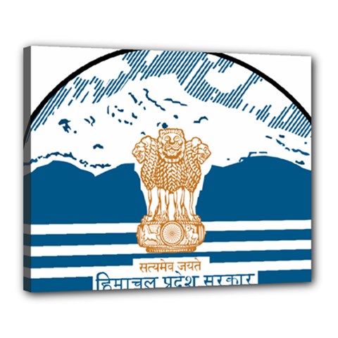 Seal Of Indian Sate Of Himachal Pradesh Canvas 20  X 16  by abbeyz71
