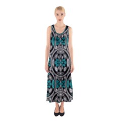 Geometric Arabesque Sleeveless Maxi Dress by linceazul