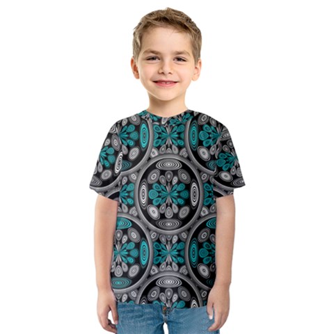 Geometric Arabesque Kids  Sport Mesh Tee by linceazul