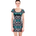 Geometric Arabesque Short Sleeve Bodycon Dress View1