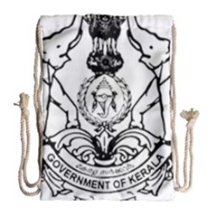 Seal Of Indian State Of Kerala  Drawstring Bag (large) by abbeyz71