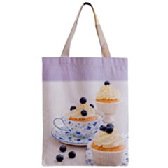 Blueberry Cupcakes Zipper Classic Tote Bag by Coelfen