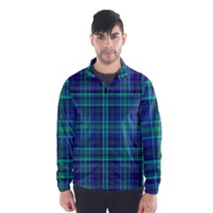 Plaid Design Wind Breaker (men) by Valentinaart