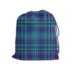 Plaid Design Drawstring Pouches (extra Large) by Valentinaart