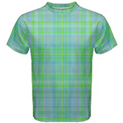 Plaid design Men s Cotton Tee