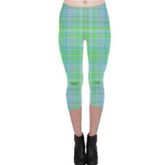 Plaid design Capri Leggings 