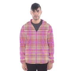 Plaid Design Hooded Wind Breaker (men) by Valentinaart