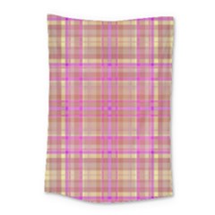 Plaid Design Small Tapestry by Valentinaart