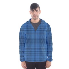 Plaid Design Hooded Wind Breaker (men) by Valentinaart