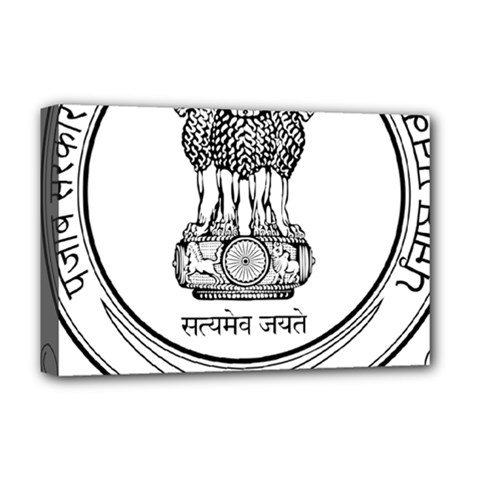 Seal Of Indian State Of Punjab Deluxe Canvas 18  X 12   by abbeyz71