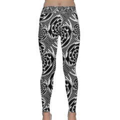 Metallic Mesh Pattern Classic Yoga Leggings by linceazul